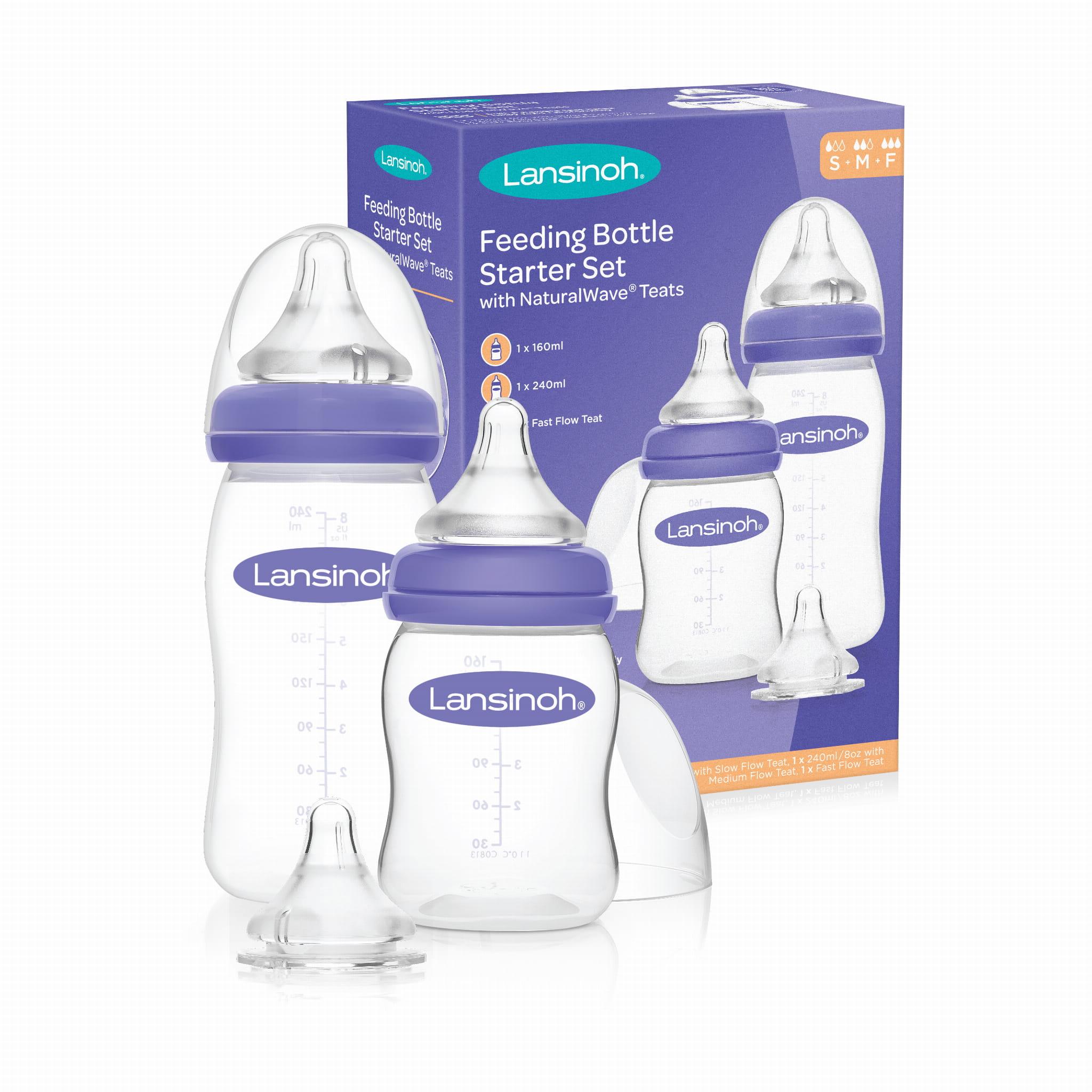 Lansinoh 240ml Feeding Bottle Twin Pack