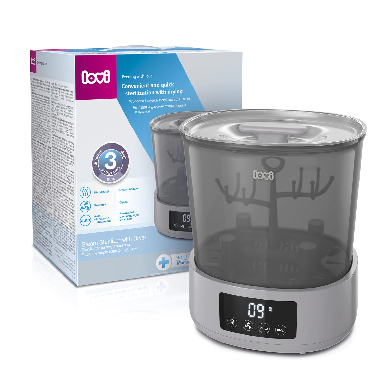 Lovi: electronic steam sterilizer with dryer