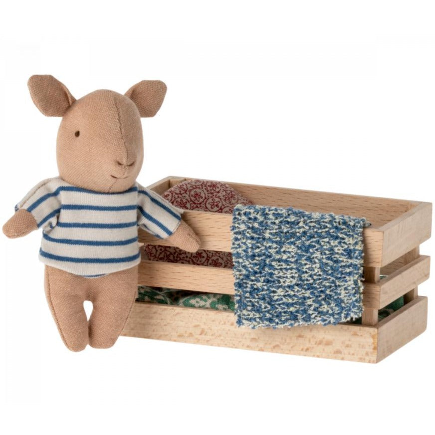 Maileg: Cuddly Pig in a Box Baby Boy 11 cm