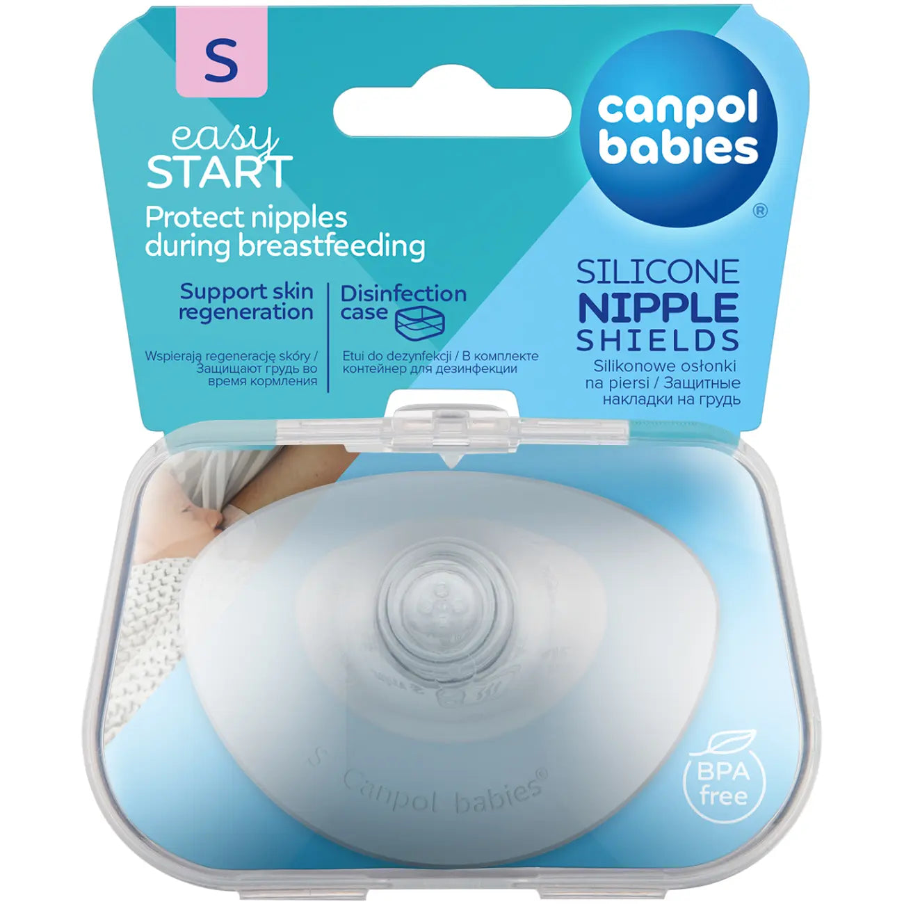 „Canpol“ kūdikiai: „EasyStart S Silicone“ krūties skydai 2 vnt.