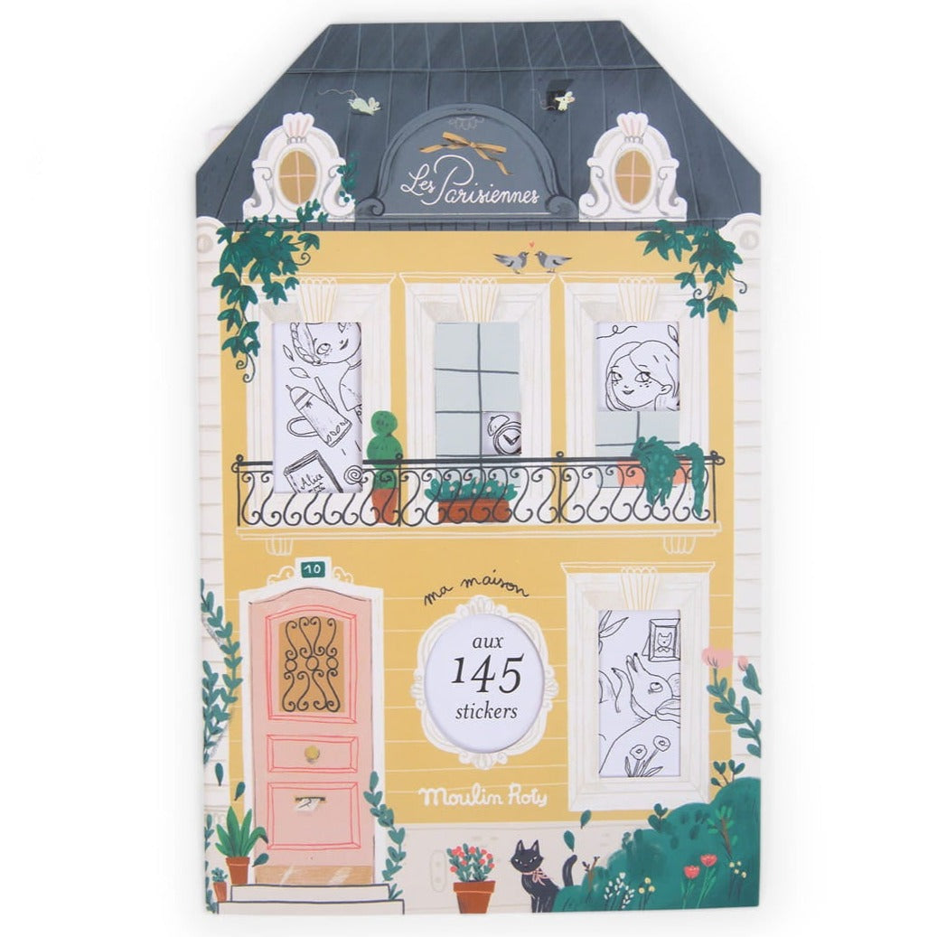 Moulin Roty: Les Parisiennes coloring book with stickers.