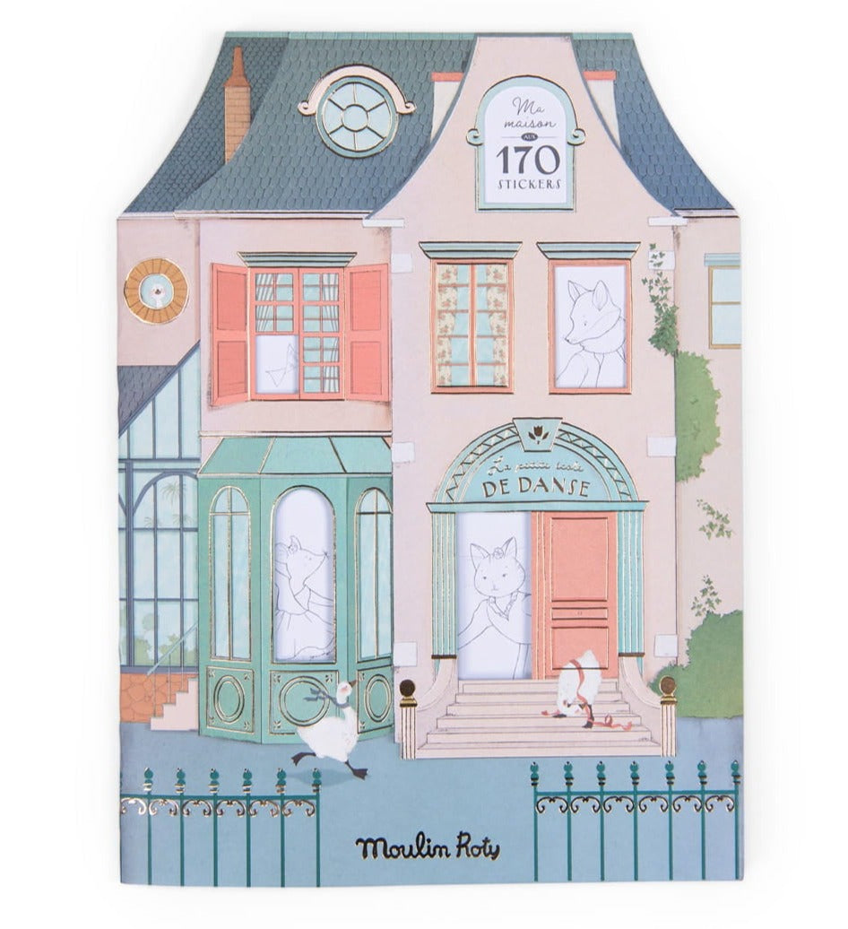 „Moulin Roty“: pelės namų lipdukų dažymo knyga