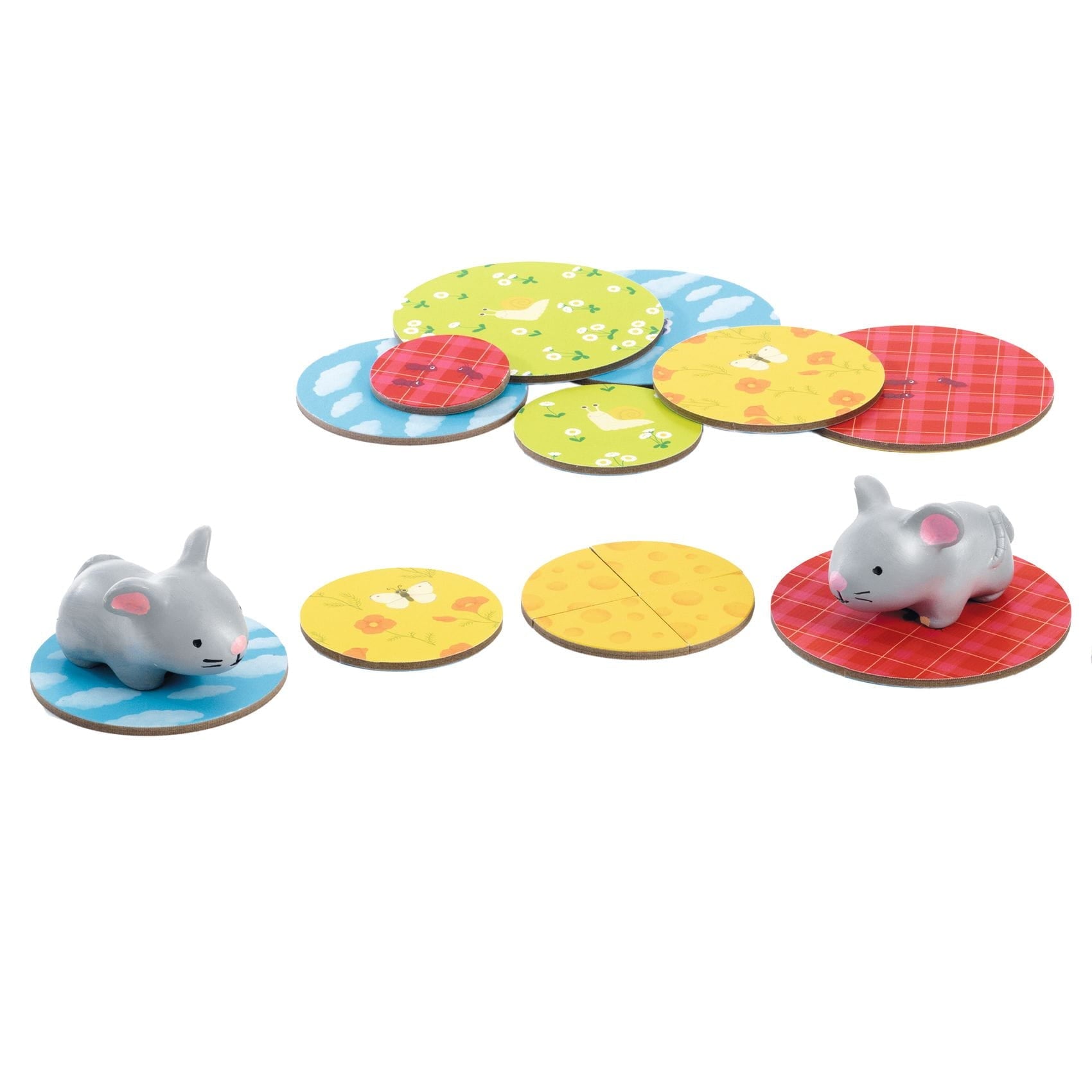 Djeco: Little Lucky Mouse and Cheese Board Board Board