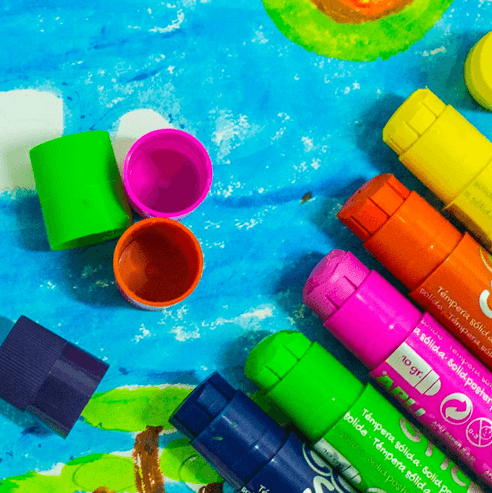 Apli Kids: Color Sticks crayon paints 6 colors
