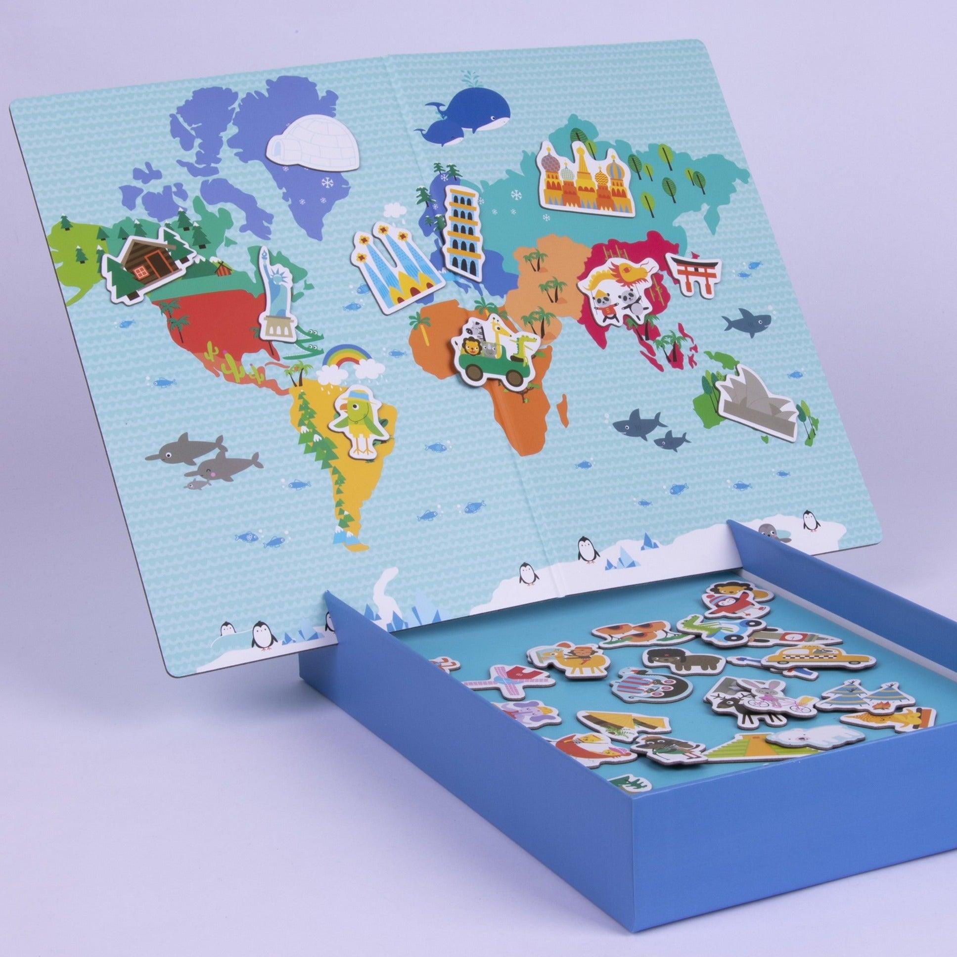 Apli Kids: магнитен пъзел Карта на света
