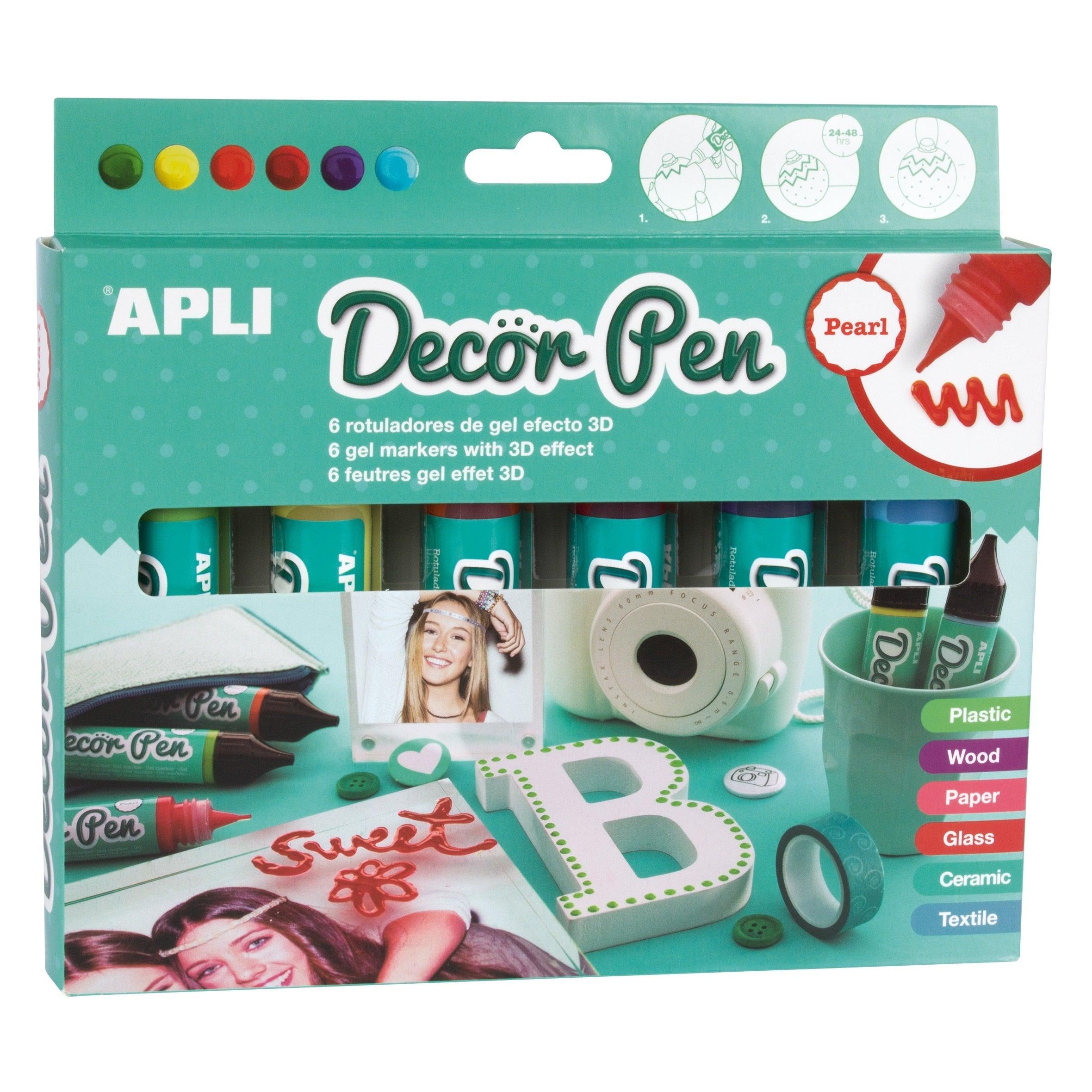 Apli Kids: pearl gel markers with 3D effect