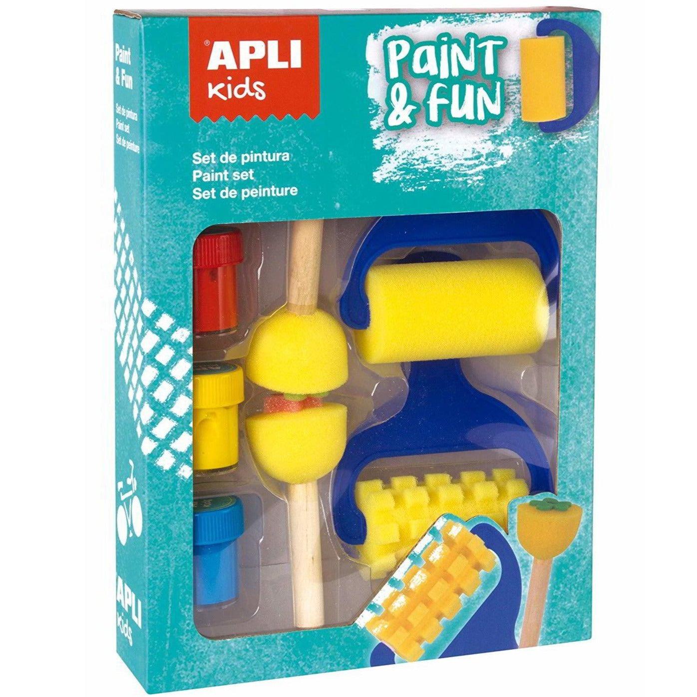 Apli Kids: tinta e selos divertidos e rolos de pintura