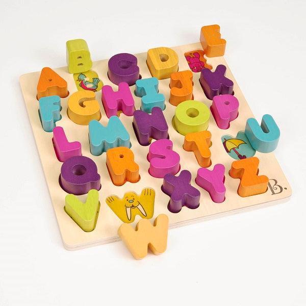 B.Toys: Alpha B.tical wooden alphabet puzzle - Kidealo