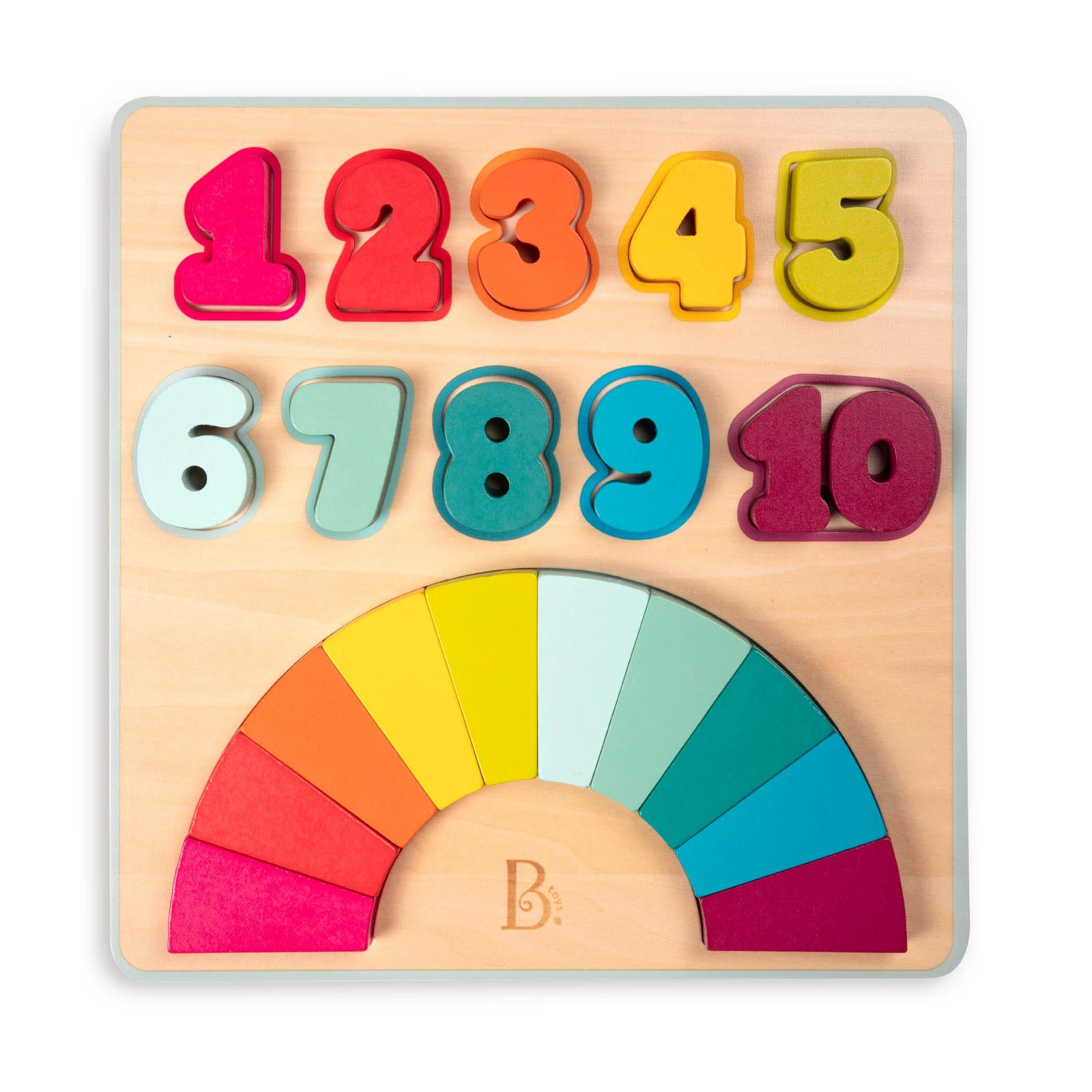 B.Toys: wooden number puzzle Counting Rainbows