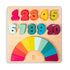 B.Toys: koka skaitlis Puzzle skaita varavīksnes