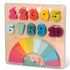 B.Toys: koka skaitlis Puzzle skaita varavīksnes