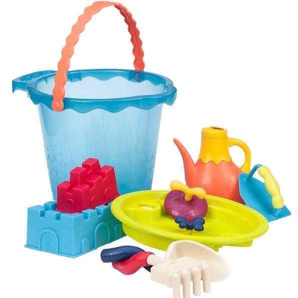 B.Toys: Large bucket with Shore Thing sand accessories Buildings - Kidealo