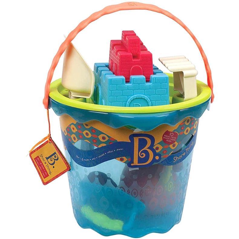 B.Toys: Large bucket with Shore Thing sand accessories Buildings - Kidealo