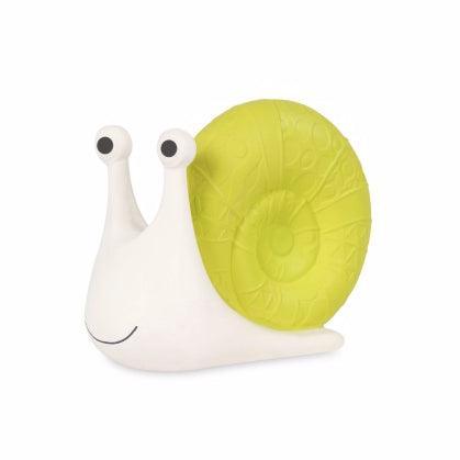 B.Toys: Scribbles the Snail natural rubber snail teether - Kidealo