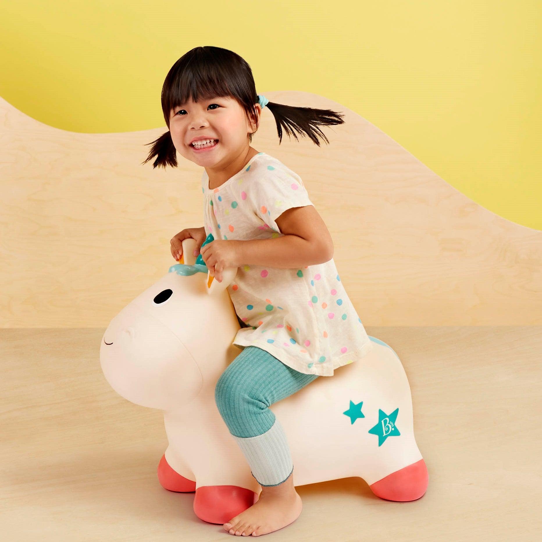 B.Toys: Pixie Ride-on Unicorn Bowing!
