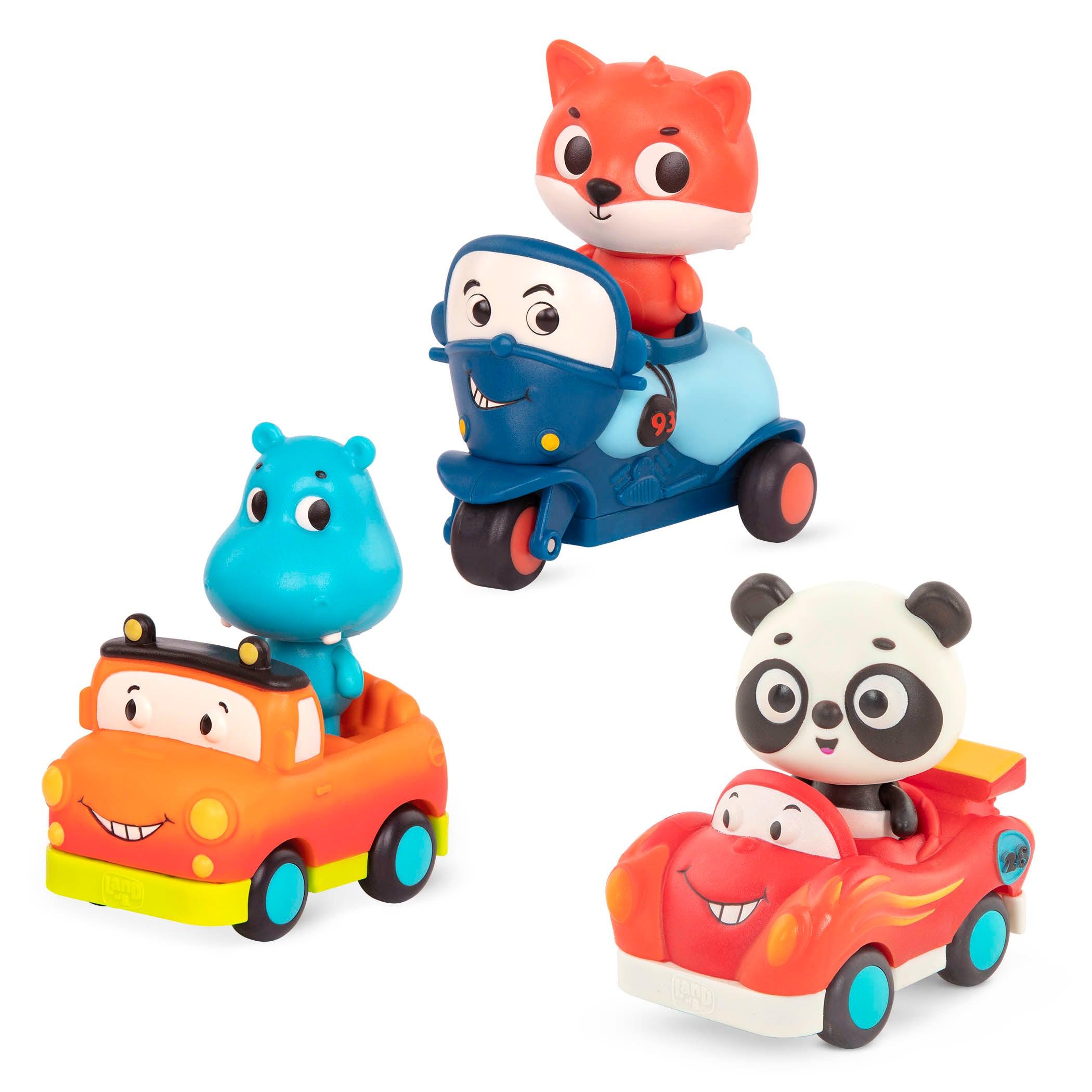B.Toys: Tri zmyslové autá s vodičmi rozsvietia autá