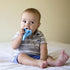 Bébé banane: brosse à dents pour enfants bleu