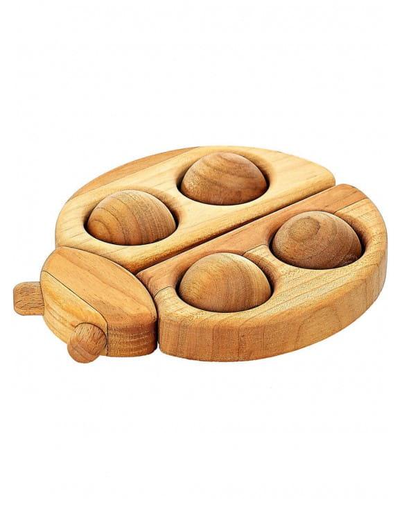 Bajo: дървена естествена калинка