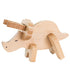 Bajo: drevené dinosaurové puzzle paleo-animály Triceratops