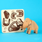 Bajo: Paleo-Animais Mammoth Wooden Puzzle