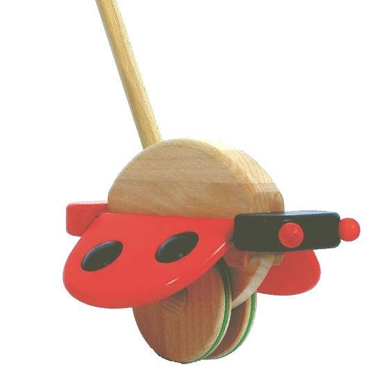 Bajo: wooden ladybug pusher - Kidealo