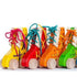 Bajo: lacing wooden colored shoe - Kidealo