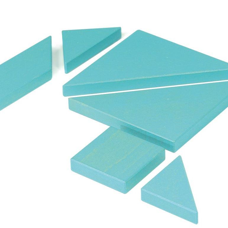 Bajo: puzzle bleu tangram