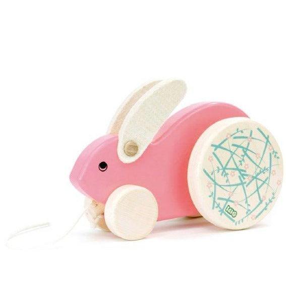 Bajo: Pink Rabbit Pull Toy