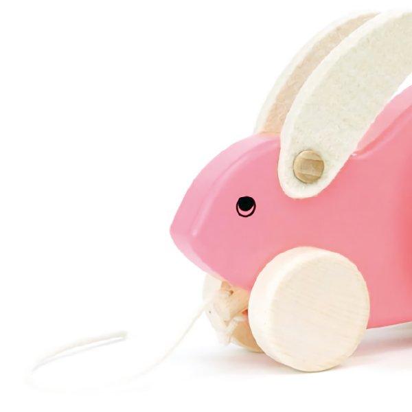 Bajo: rozā trušu vilkšanas rotaļlieta