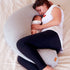 Béaba: cuscino di gravidanza ergonomica grande flopsy heather grigio