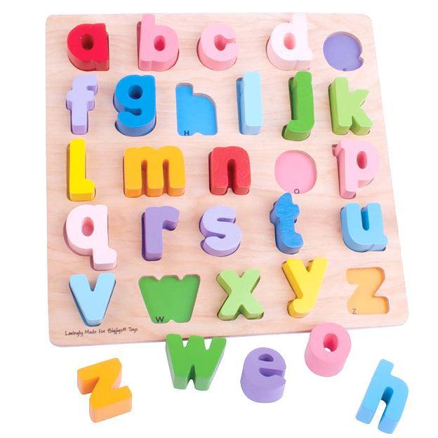 Bigjigs Toys: alphabet puzzle small letters Chunky Alphabet - Kidealo