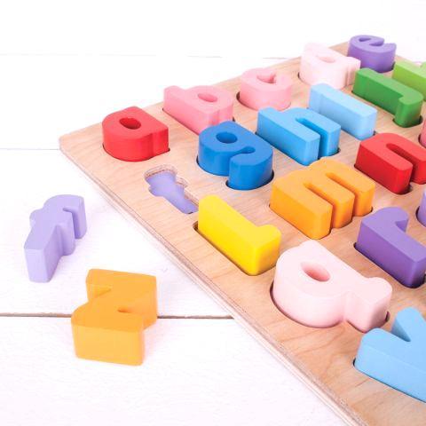 Bigjigs Toys: alphabet puzzle small letters Chunky Alphabet - Kidealo