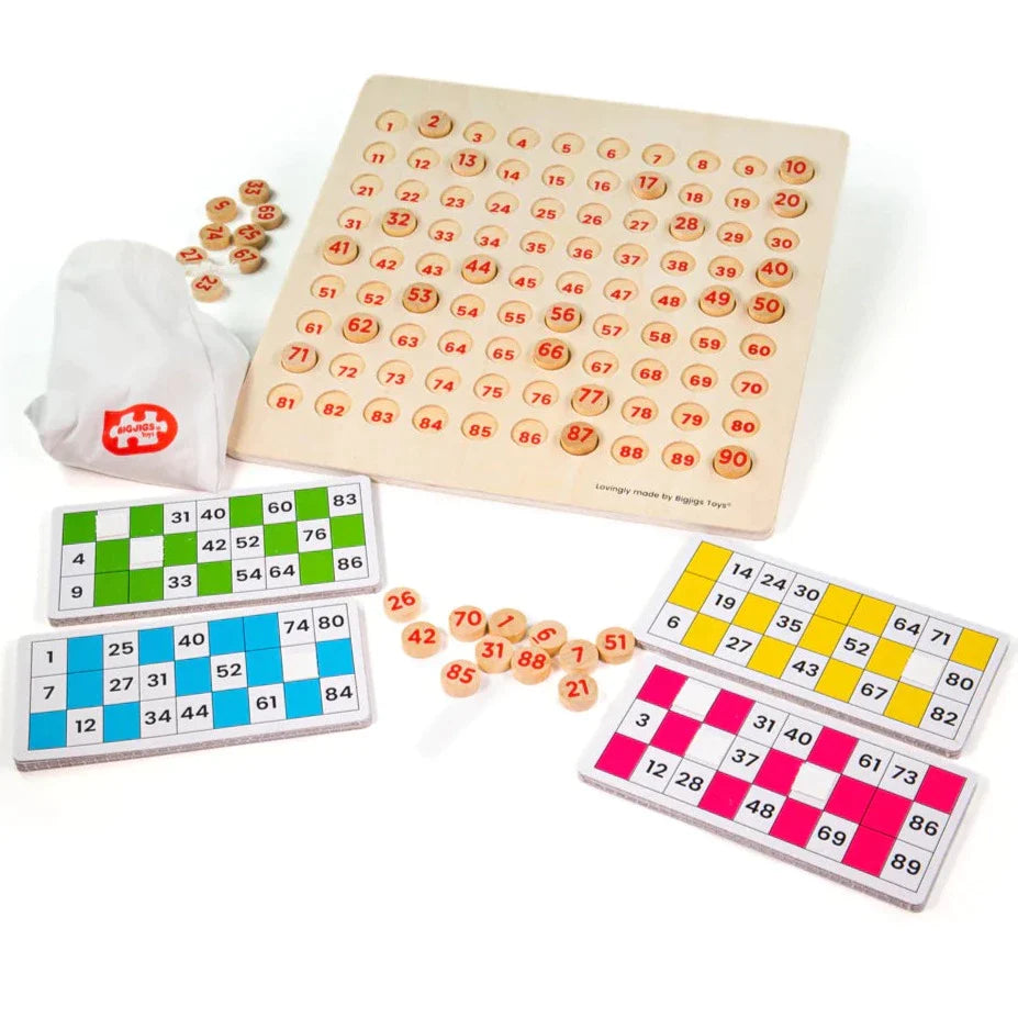 Hračky Bigjigs: Drevená hra Tradičné bingo