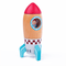 BigJigs rotaļlietas: koka raķete ar kosmonautu figūriņu