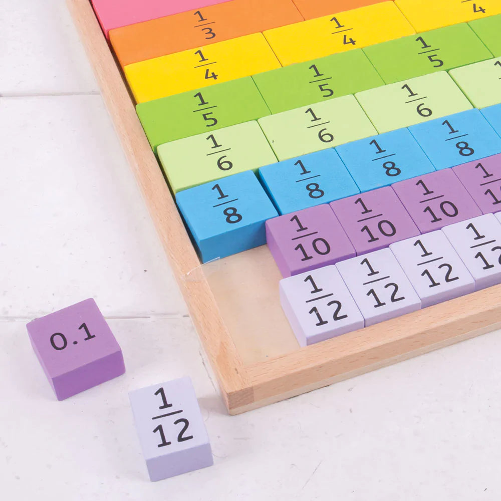 Bigjigs Toys: Frakcije Fractions Pladen lesena matematična deska