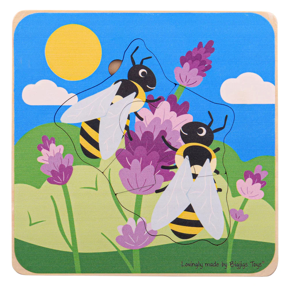 BigJigs Toys: Wooden Layer Bee Lifecycle Cyclet Puzzle