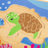 Hračky Bigjigs: Drevená vrstvená puzzle pre morské korytnačky do puzzle