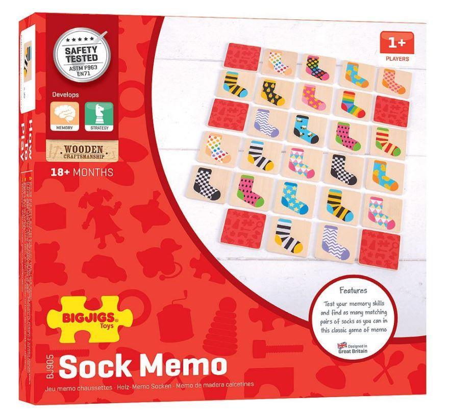 Bigjigs Toys: Sock Memo Game - Kidealo