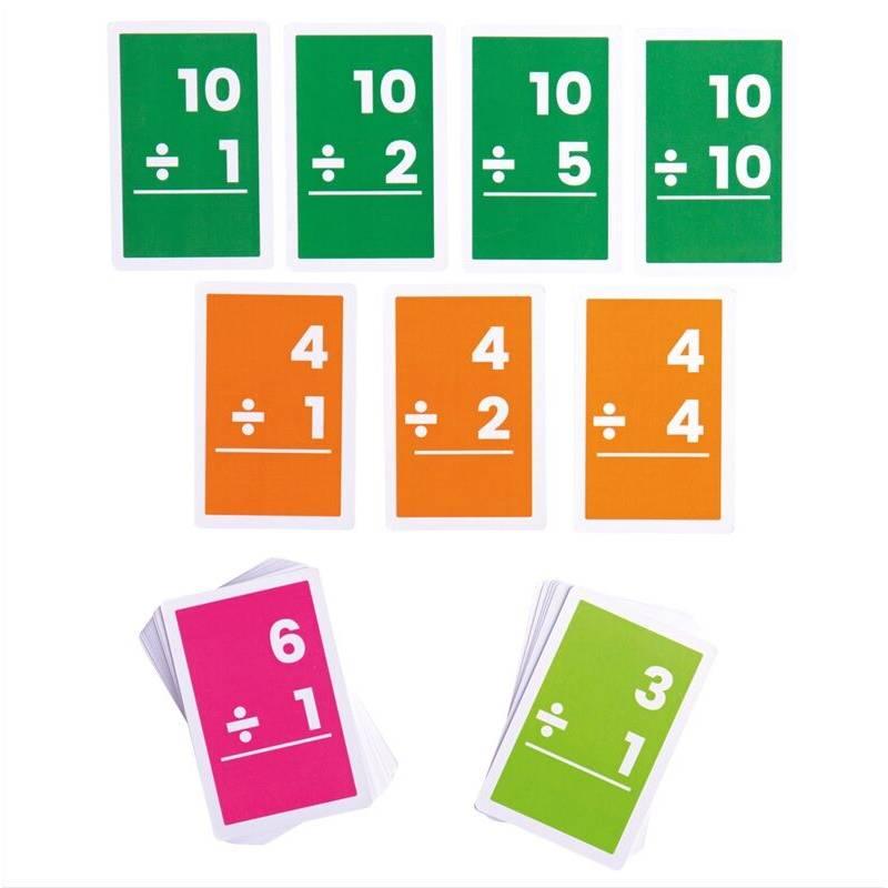 Giocattoli bigjigs: mazzo di carte per imparare a dividere 1-10