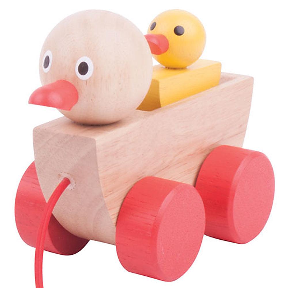 BigJigs Rotaļlietas: pīle un pīlēna vilkšanas rotaļlieta