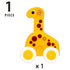 BRIO: Push & Go дървена играчка за яздене на жираф