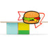 Igračke kandilaba: štand hamburgera u hrani