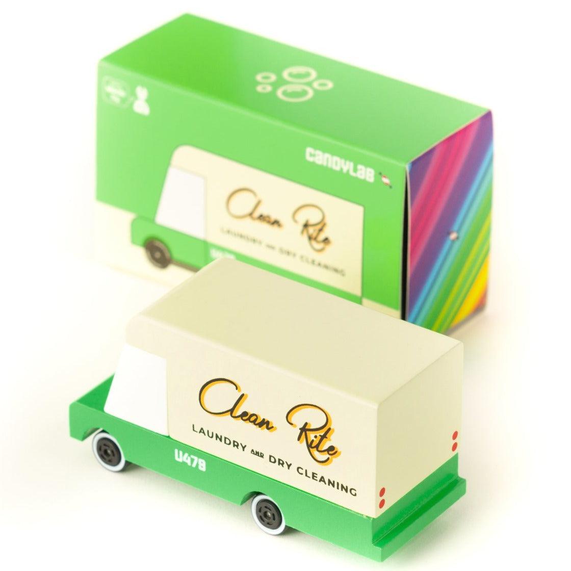 Candylab játékok: fa mosodai furgon