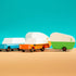 Candylabi mänguasjad: igi glades muula puidust auto