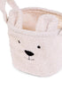 Detský: Teddy Bear Toy Basket Off White S