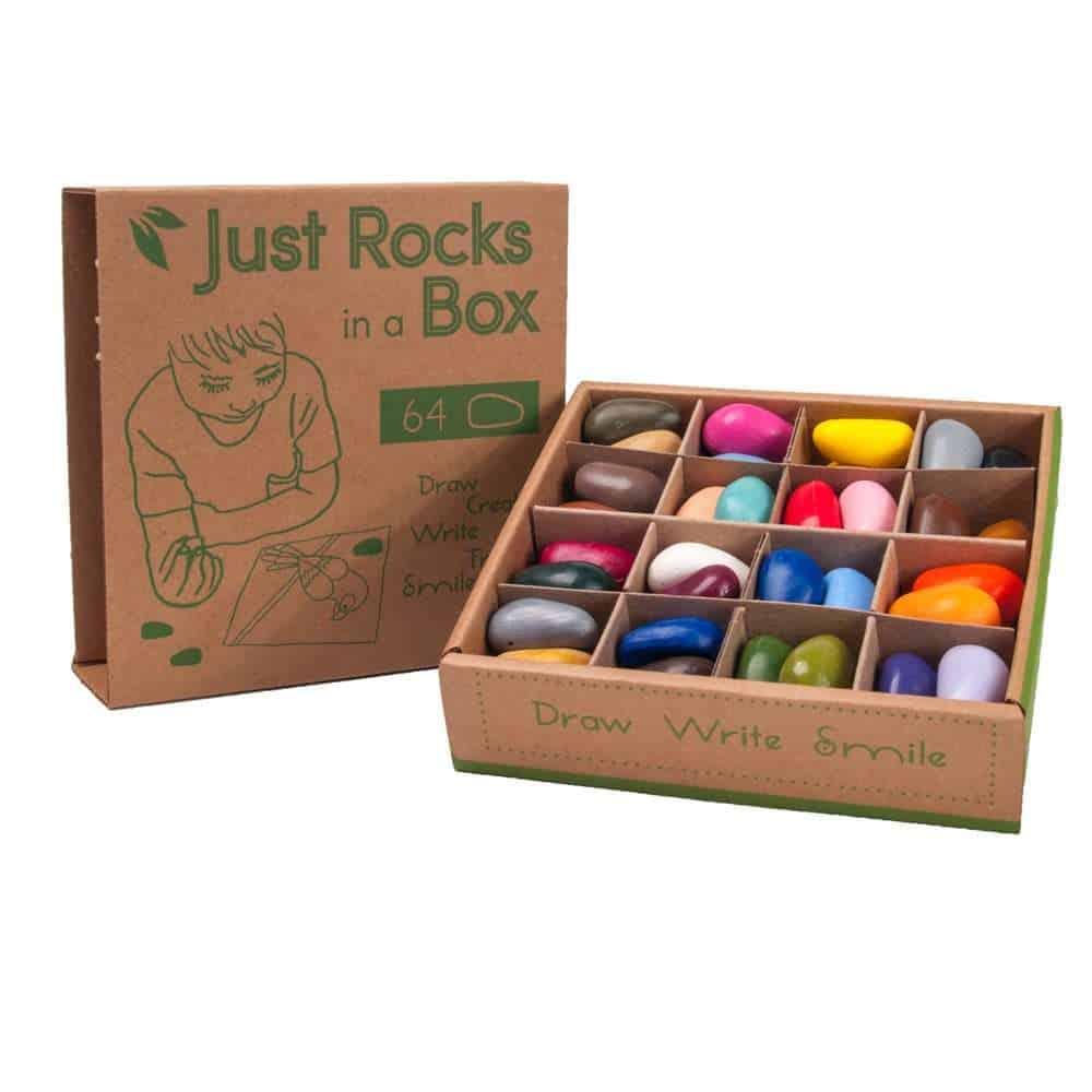 Crayon Rocks: Just Rocks in a Box 64 pebble crayons.
