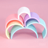 Dena: small silicone Pastel Rainbow