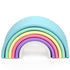 Dena: small silicone Pastel Rainbow
