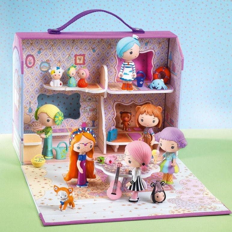 Djeco: house suitcase and dolls Bluchka & India Tinyly