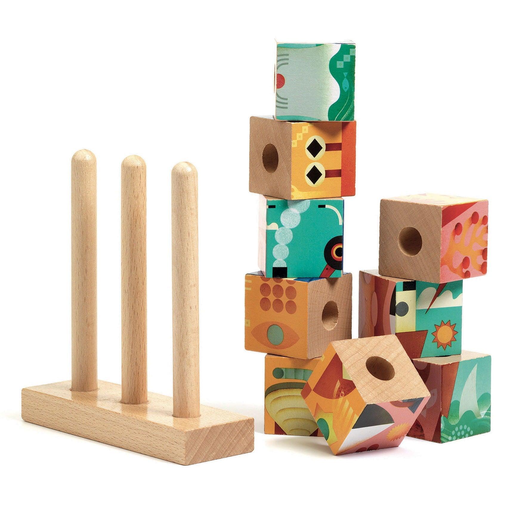 Djeco: wooden blocks sea animals Puzz-up